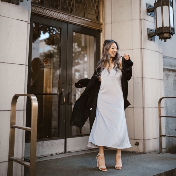 Two Feathers Teresa Slip Dress, Steel Blue, Size M - Picture 8 of 8